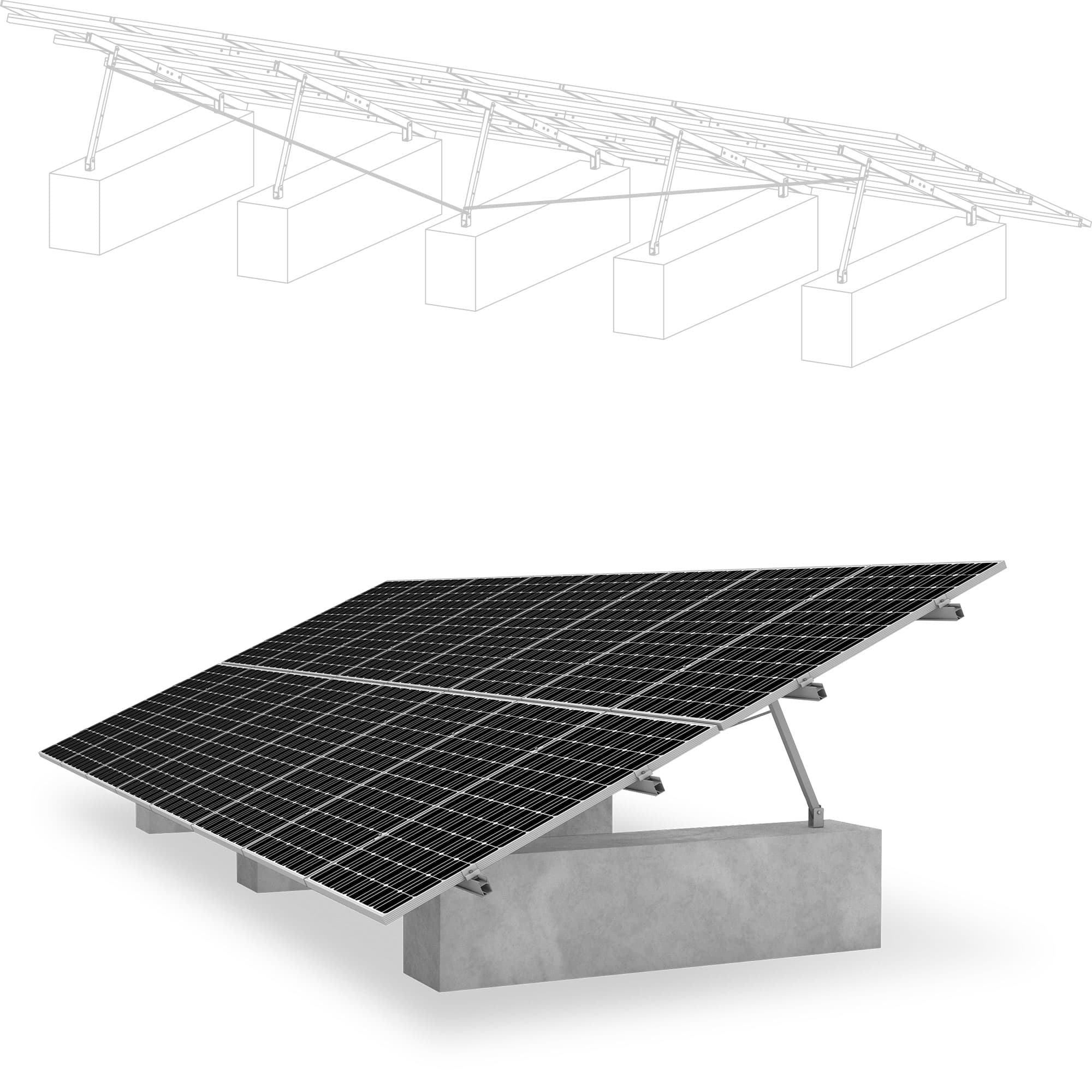 K2 A-Rack GMS-Kit 15/20/25° 1.3kN/m²
