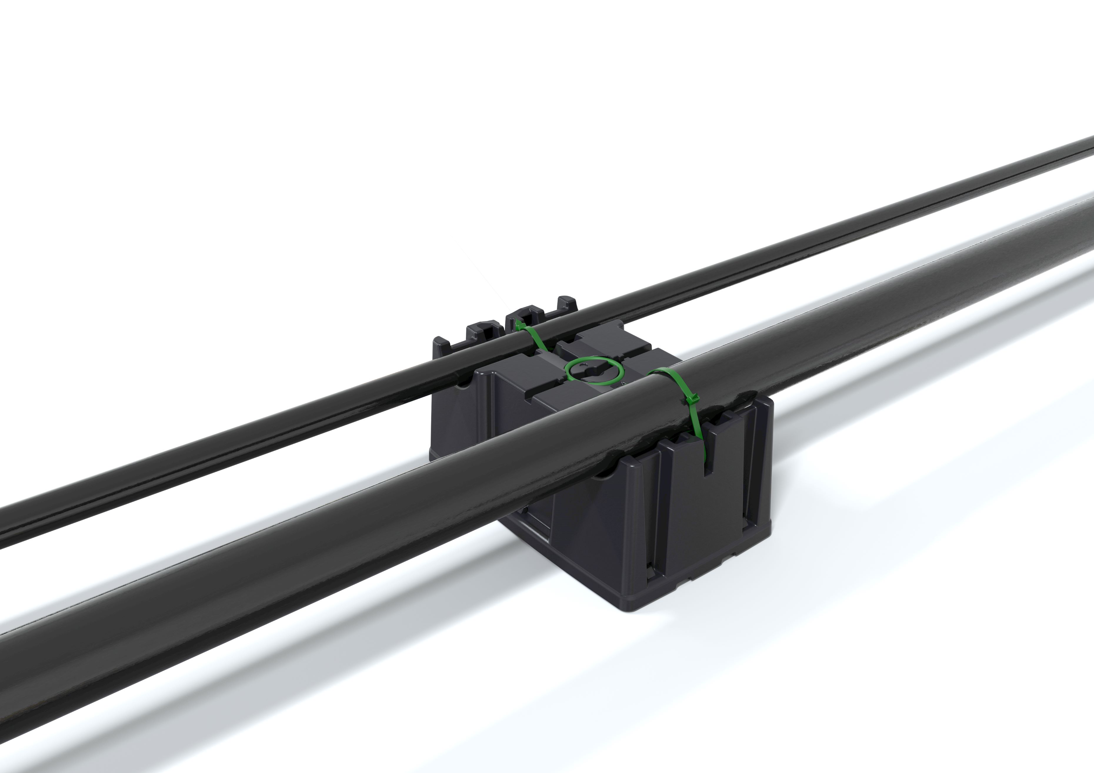 K2 Auflager inkl. Ballast für Kabelrinnen/Rohre