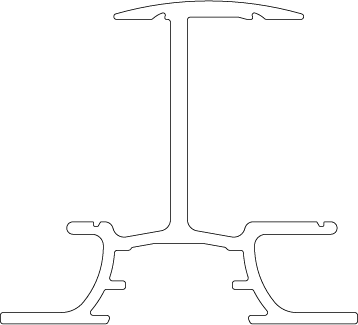 K2 Einlegeschiene 2.0-35; 3.65 m, schwarz