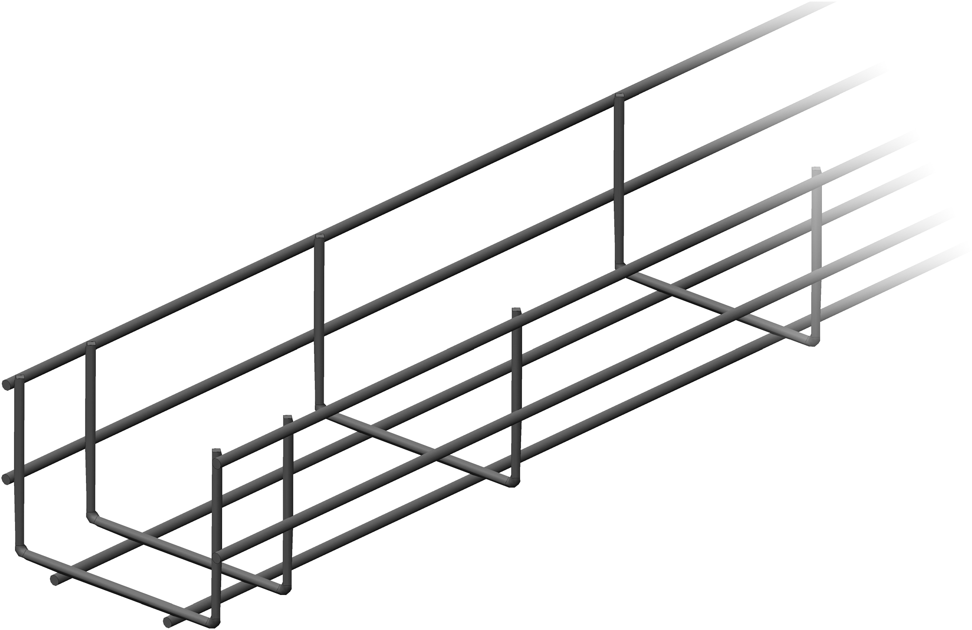 K2 Flachdach Kabelführung Performa Mesh Tray 70x100x3000