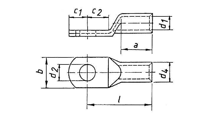 Klauke Rohrkabelschuh SR168 16mm² M8 galvanisch verzinnt zum Schutz gegen Korrosion
