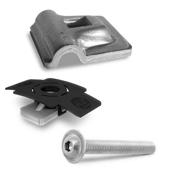 K2 Blitzschutzklemme zum Festklemmen von Blitzschutzkabel