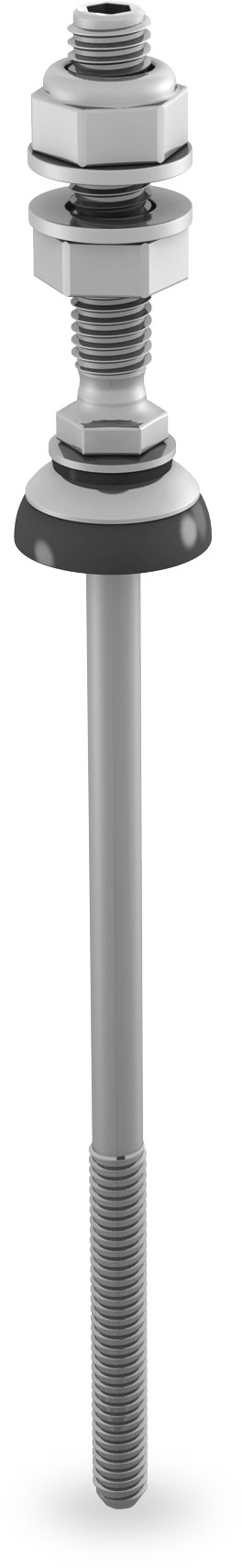 K2 Solarbefestiger mit Faserzement Dichtung 8x115/70 für Stahl Unterkonstruktion