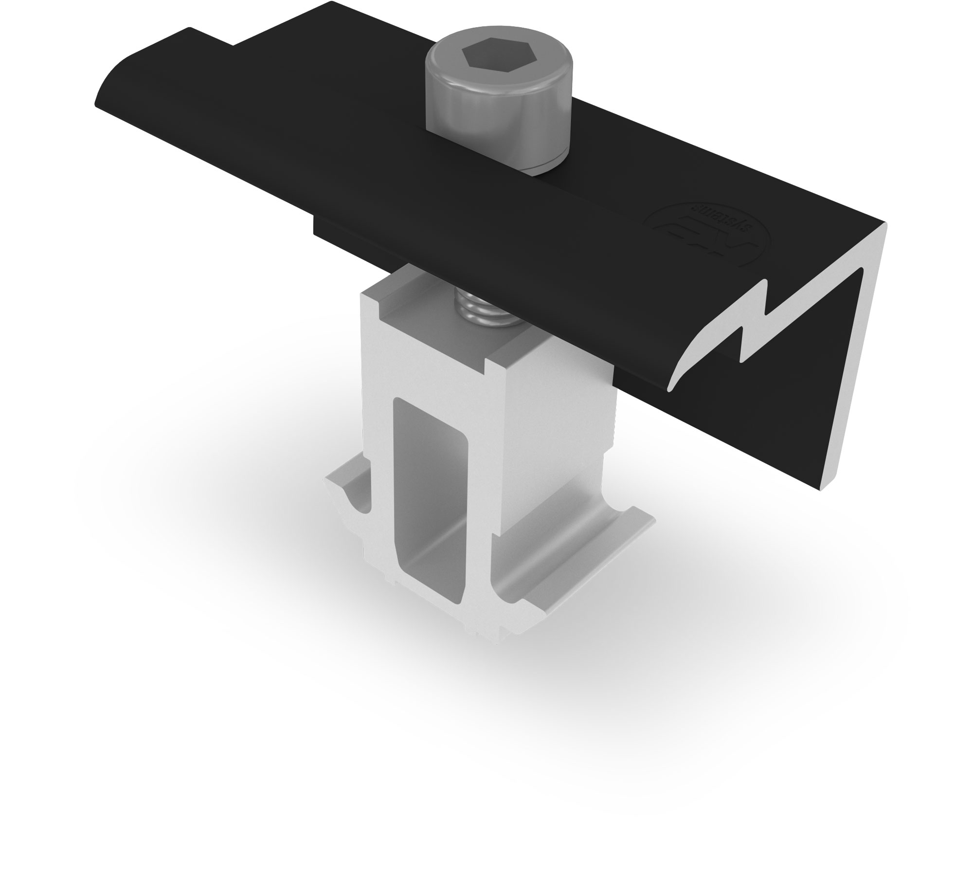 K2 Endklemmen Set 30-50 mm, schwarz eloxiert