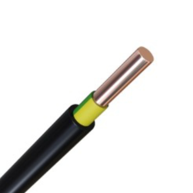 Starkstromkabel eindrähtig 1x16mm² schwarz/grüngelb NYY-J
