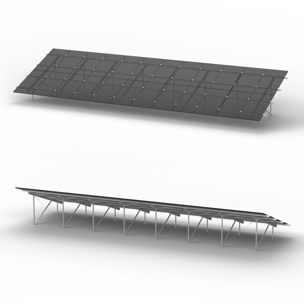 K2 N-Rack Kit für 2x12 Module mit einer Länge > 1905 mm.